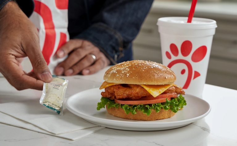 Chick fil A Burger Menu